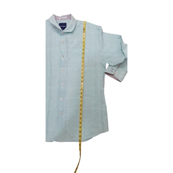 Tommy Bahama Men’s Linen Long Sleeve Shirt Sea Glass Breezer Size L - Picture 10 of 12